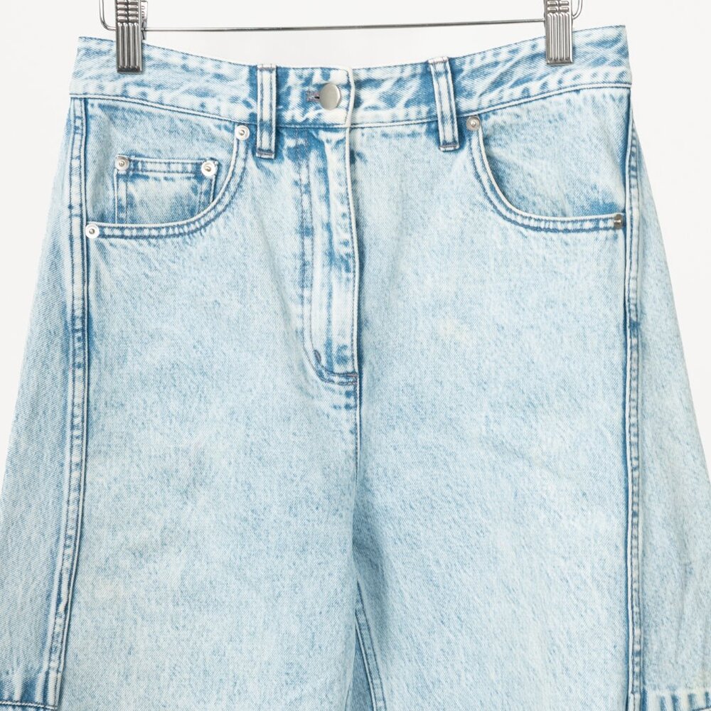 Tibi Sid Acid Iceberg Blue Wide-Leg Jeans - Picture 4 of 12